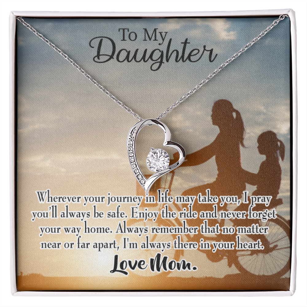 To My Daughter I Pray For You From Mum Forever Necklace w Message Card-Express Your Love Gifts