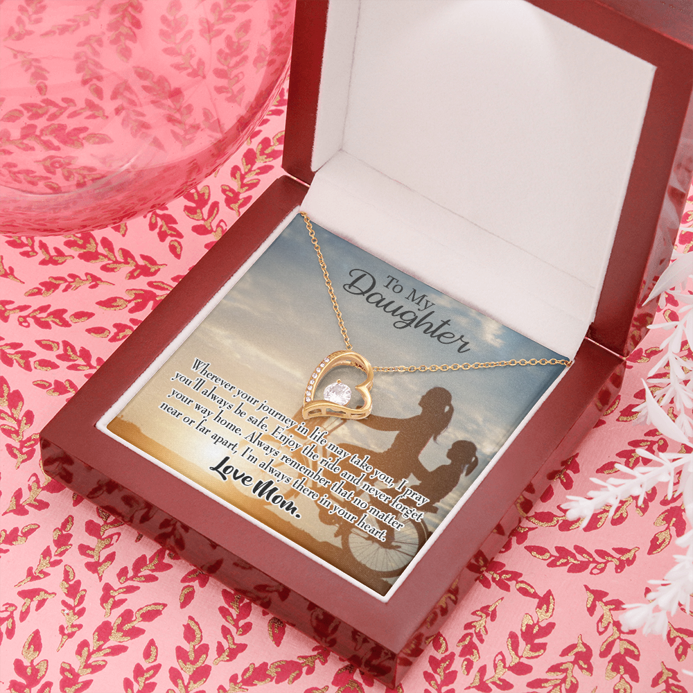 To My Daughter I Pray For You From Mum Forever Necklace w Message Card-Express Your Love Gifts