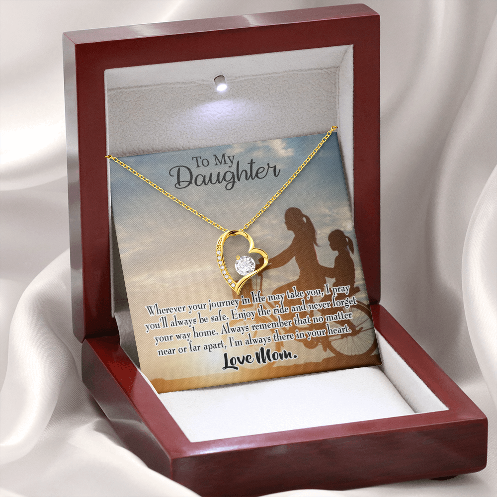 To My Daughter I Pray For You From Mum Forever Necklace w Message Card-Express Your Love Gifts
