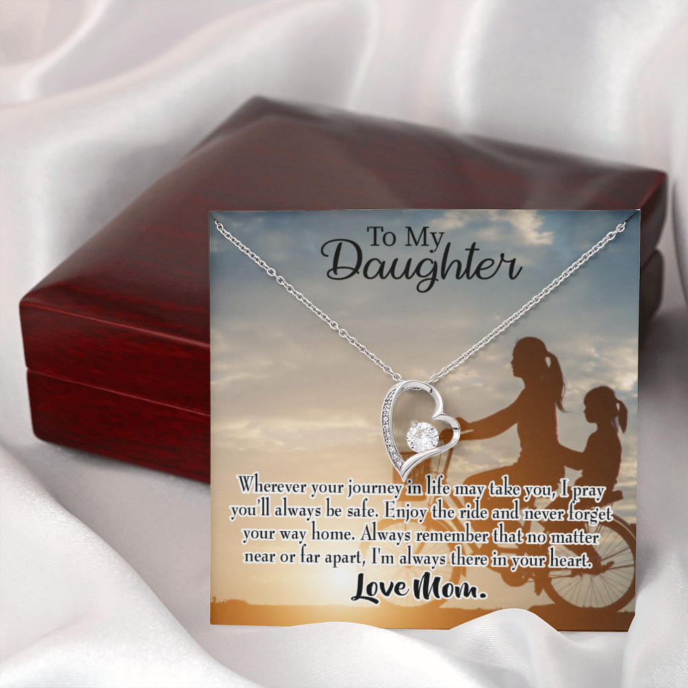 To My Daughter I Pray For You From Mum Forever Necklace w Message Card-Express Your Love Gifts