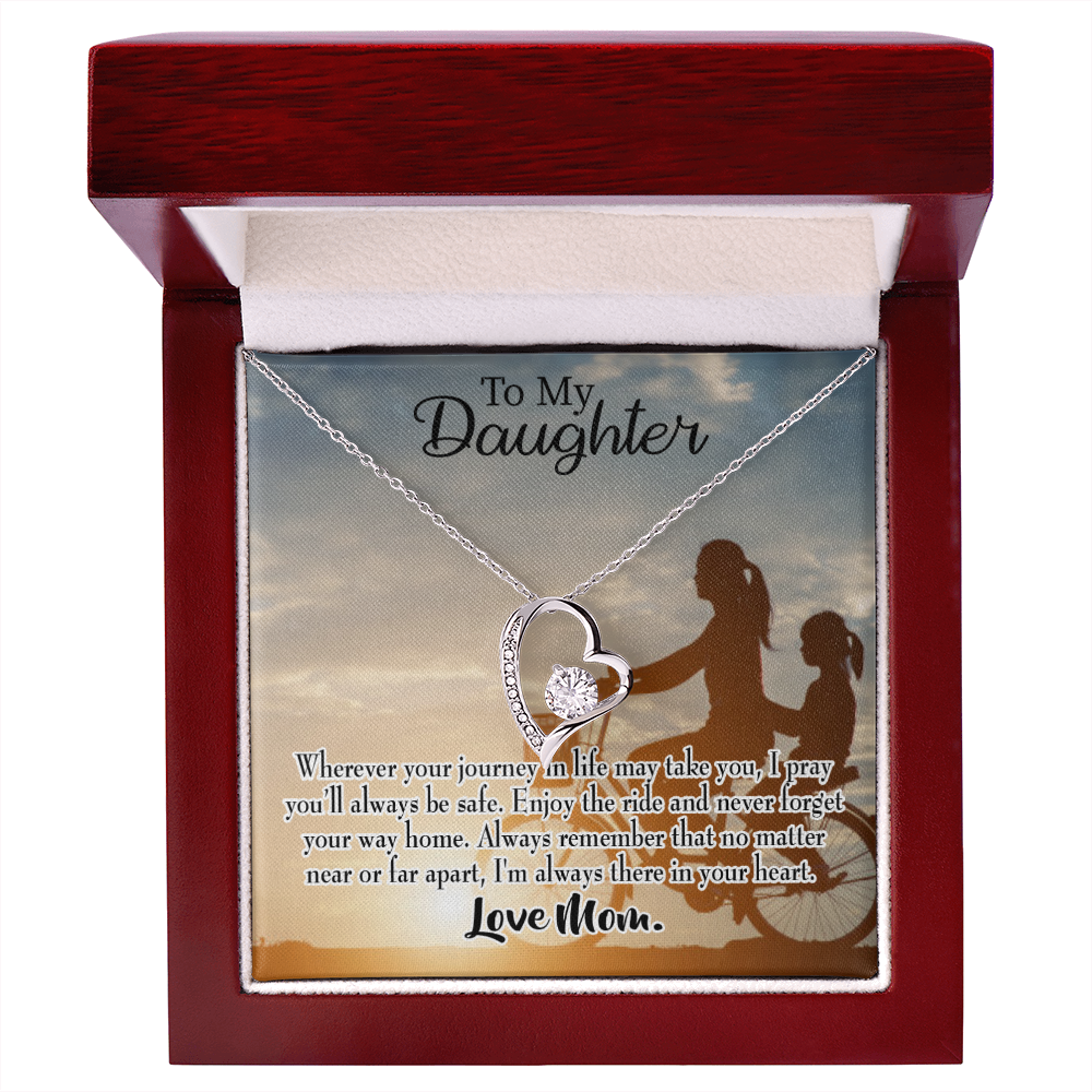 To My Daughter I Pray For You From Mum Forever Necklace w Message Card-Express Your Love Gifts