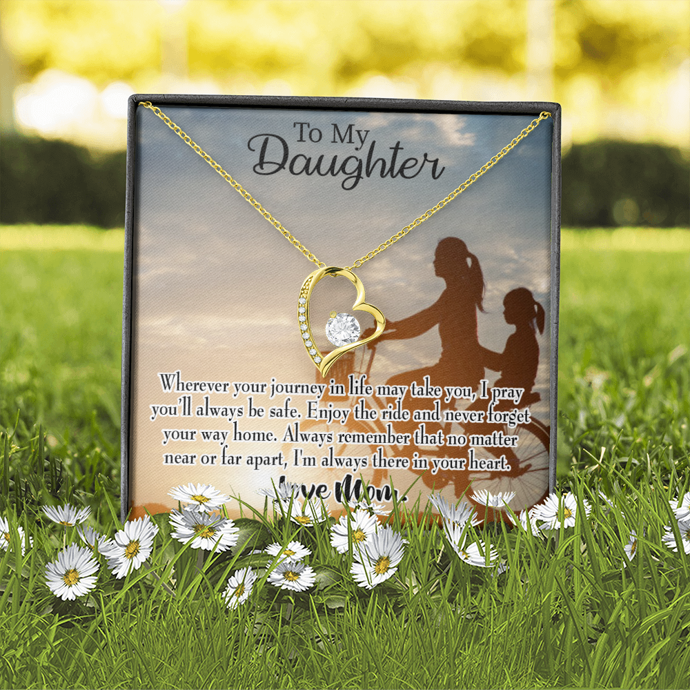 To My Daughter I Pray For You From Mum Forever Necklace w Message Card-Express Your Love Gifts
