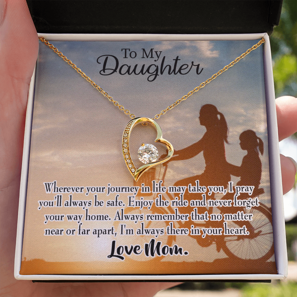 To My Daughter I Pray For You From Mum Forever Necklace w Message Card-Express Your Love Gifts