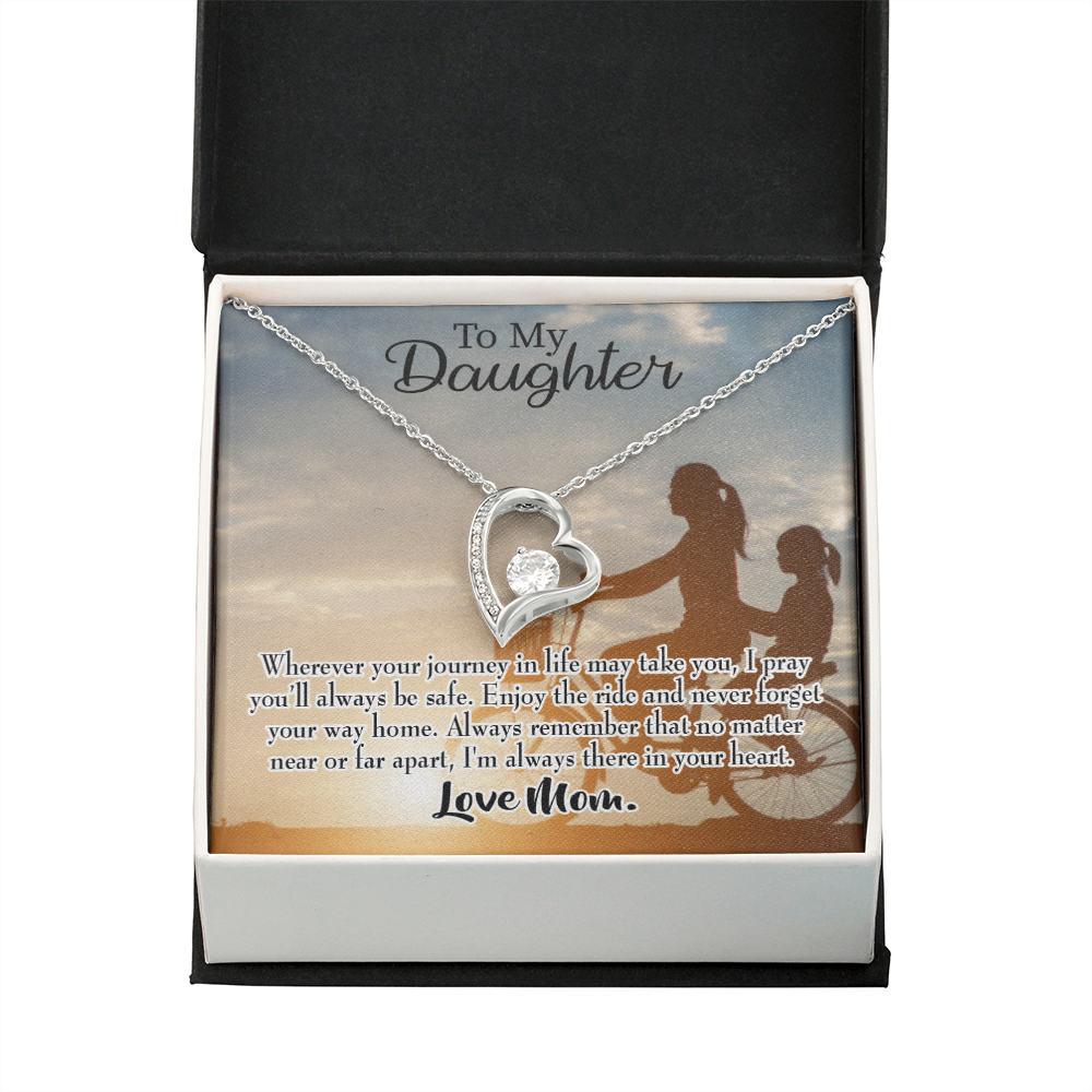 To My Daughter I Pray For You From Mum Forever Necklace w Message Card-Express Your Love Gifts