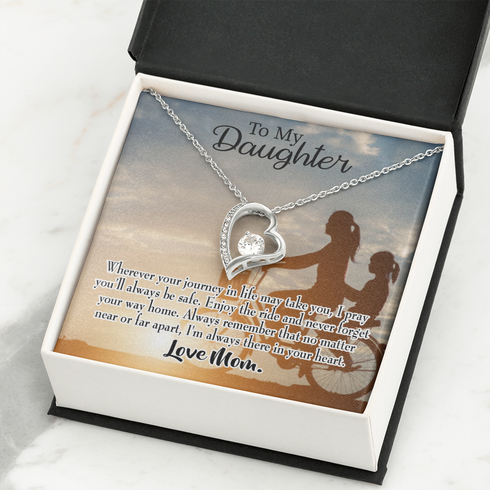 To My Daughter I Pray For You From Mum Forever Necklace w Message Card-Express Your Love Gifts