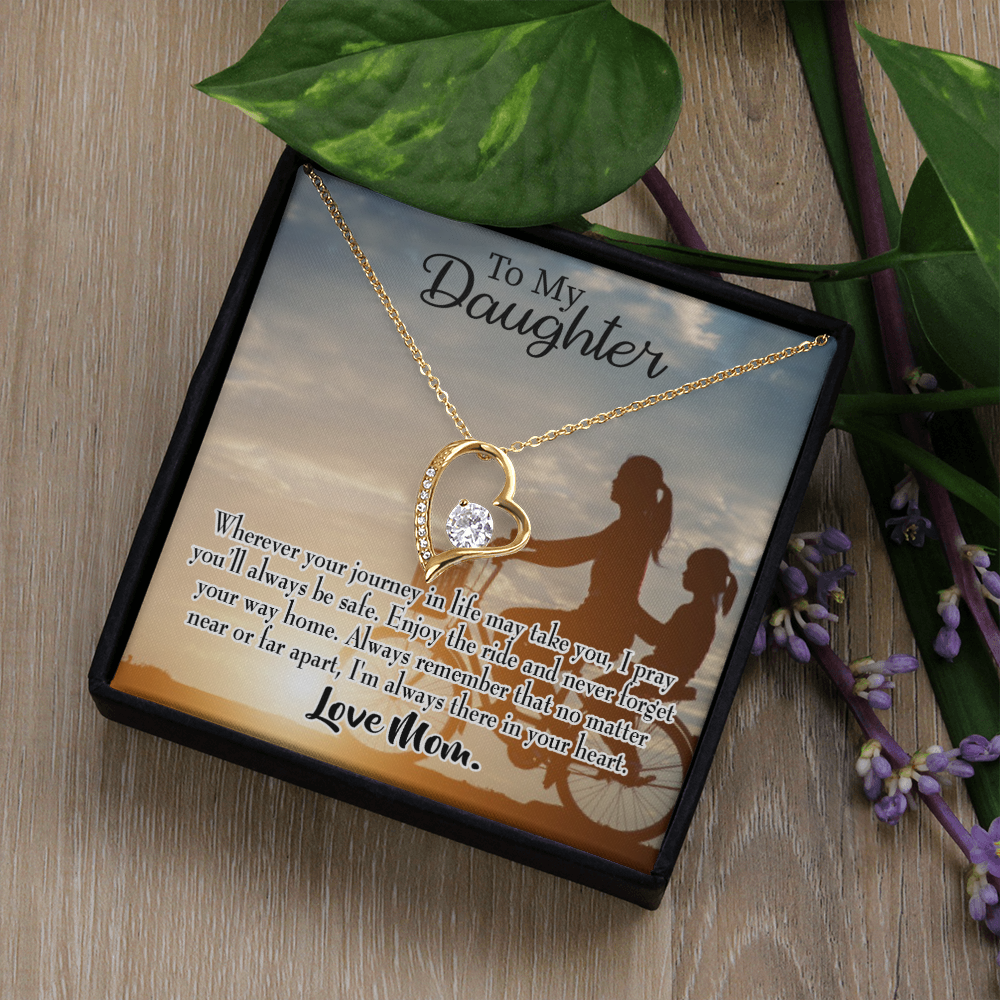 To My Daughter I Pray For You From Mum Forever Necklace w Message Card-Express Your Love Gifts