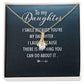 To My Daughter I Smile Because You're My Daughter Alluring Ribbon Necklace Message Card-Express Your Love Gifts