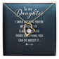 To My Daughter I Smile Because You're My Daughter Forever Necklace w Message Card-Express Your Love Gifts