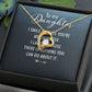 To My Daughter I Smile Because You're My Daughter Forever Necklace w Message Card-Express Your Love Gifts