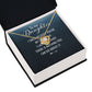 To My Daughter I Smile Because You're My Daughter Infinity Knot Necklace Message Card-Express Your Love Gifts