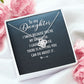 To My Daughter I Smile Because You're My Daughter Infinity Knot Necklace Message Card-Express Your Love Gifts
