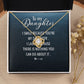 To My Daughter I Smile Because You're My Daughter Infinity Knot Necklace Message Card-Express Your Love Gifts