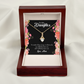To My Daughter I WIll Always Have You From Mom Alluring Ribbon Necklace Message Card-Express Your Love Gifts