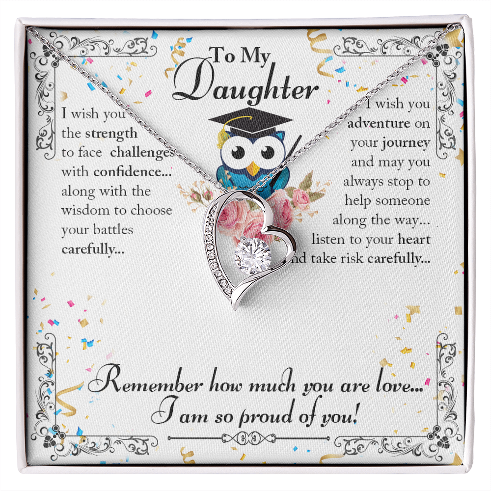 To My Daughter I Wish You The Strength Forever Necklace w Message Card-Express Your Love Gifts