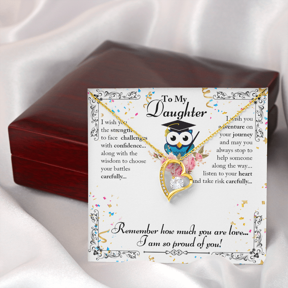 To My Daughter I Wish You The Strength Forever Necklace w Message Card-Express Your Love Gifts