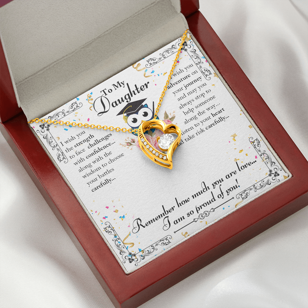 To My Daughter I Wish You The Strength Forever Necklace w Message Card-Express Your Love Gifts