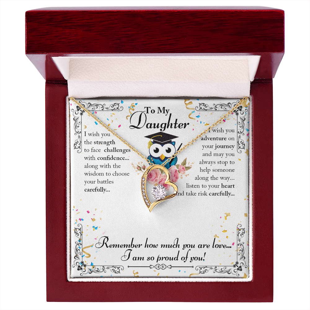 To My Daughter I Wish You The Strength Forever Necklace w Message Card-Express Your Love Gifts