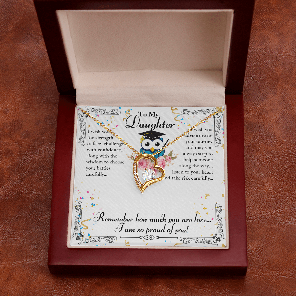 To My Daughter I Wish You The Strength Forever Necklace w Message Card-Express Your Love Gifts
