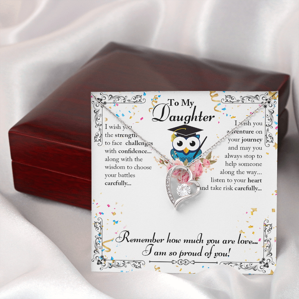 To My Daughter I Wish You The Strength Forever Necklace w Message Card-Express Your Love Gifts