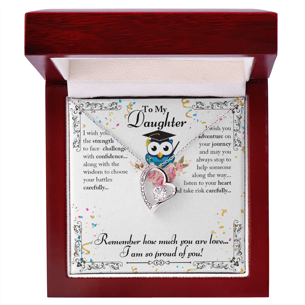 To My Daughter I Wish You The Strength Forever Necklace w Message Card-Express Your Love Gifts