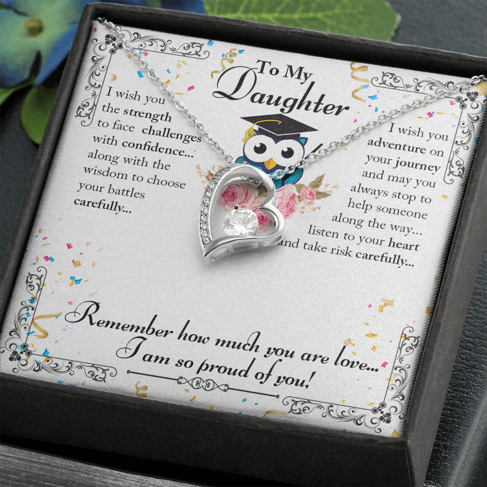 To My Daughter I Wish You The Strength Forever Necklace w Message Card-Express Your Love Gifts