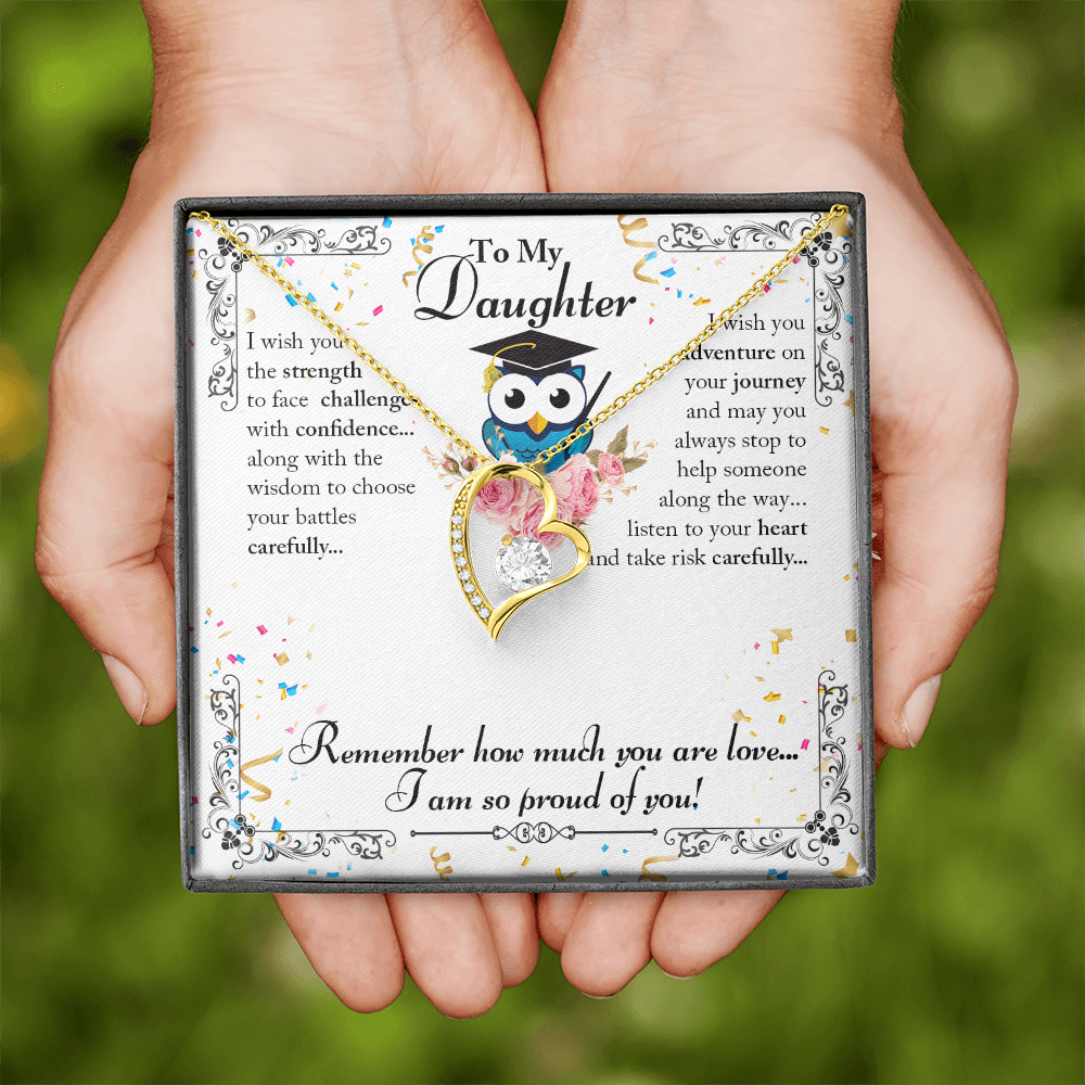 To My Daughter I Wish You The Strength Forever Necklace w Message Card-Express Your Love Gifts