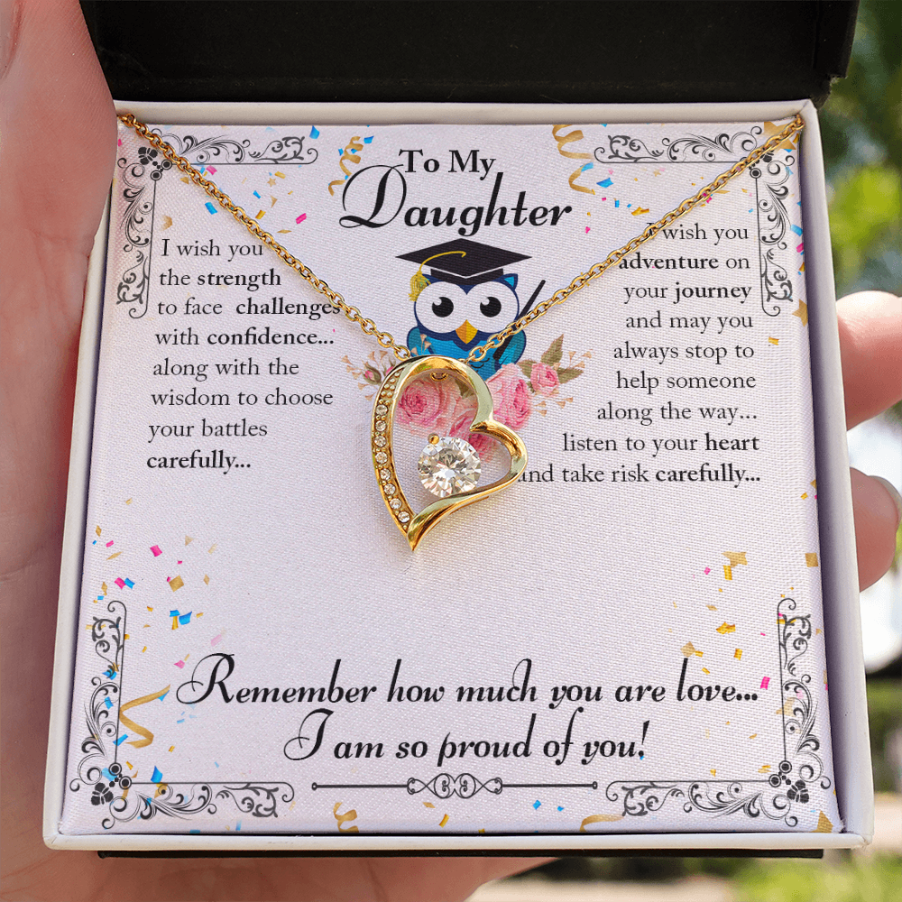 To My Daughter I Wish You The Strength Forever Necklace w Message Card-Express Your Love Gifts