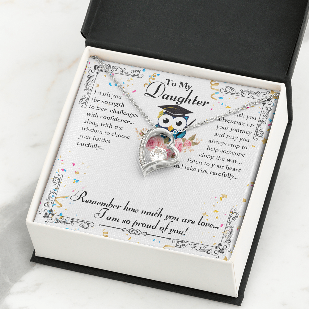 To My Daughter I Wish You The Strength Forever Necklace w Message Card-Express Your Love Gifts