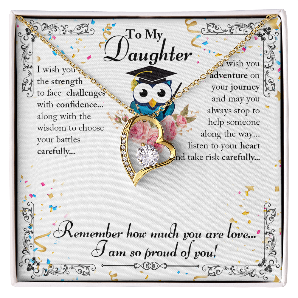 To My Daughter I Wish You The Strength Forever Necklace w Message Card-Express Your Love Gifts