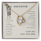 To My Daughter I Wish You The Strength Plain Forever Necklace w Message Card-Express Your Love Gifts