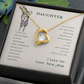 To My Daughter I Wish You The Strength Plain Forever Necklace w Message Card-Express Your Love Gifts