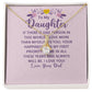 To My Daughter If There is One Person in This World Alluring Ribbon Necklace Message Card-Express Your Love Gifts