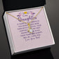 To My Daughter If There is One Person in This World Alluring Ribbon Necklace Message Card-Express Your Love Gifts