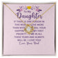 To My Daughter If There is One Person in This World Infinity Knot Necklace Message Card-Express Your Love Gifts