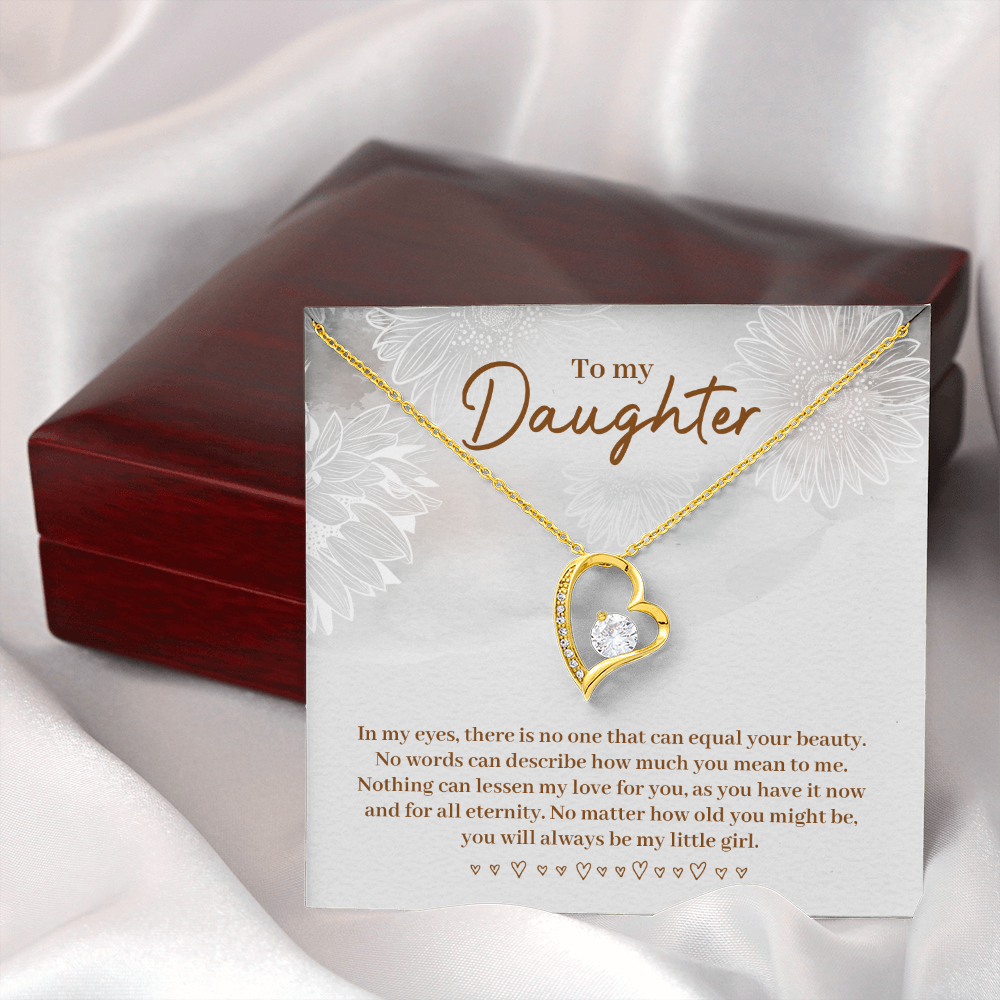 To My Daughter In My Eyes There is No One Simple Forever Necklace w Message Card-Express Your Love Gifts