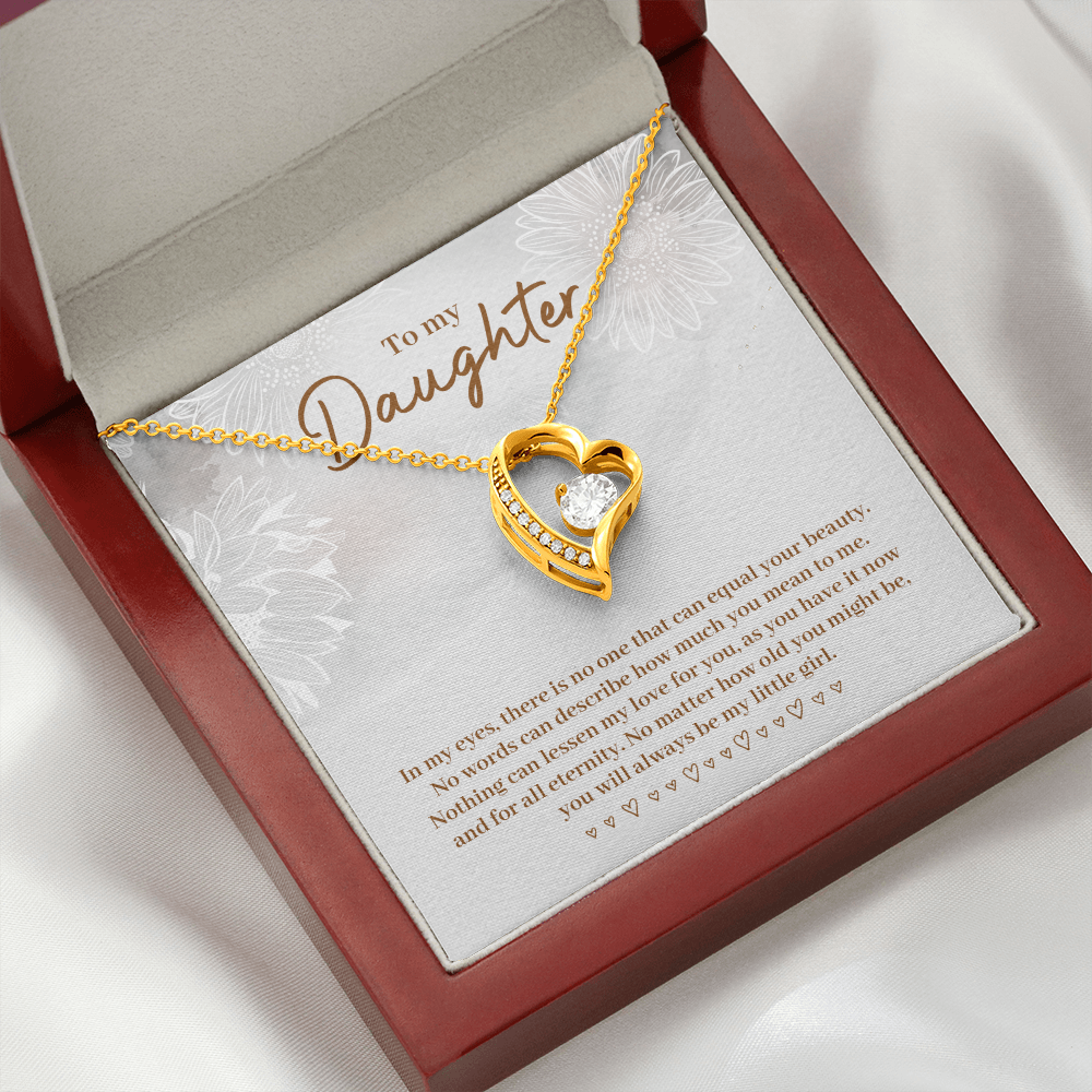 To My Daughter In My Eyes There is No One Simple Forever Necklace w Message Card-Express Your Love Gifts