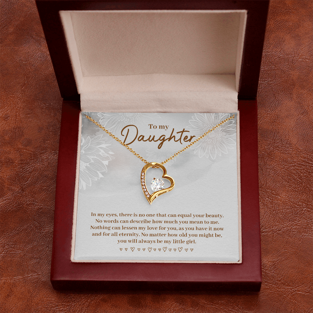 To My Daughter In My Eyes There is No One Simple Forever Necklace w Message Card-Express Your Love Gifts