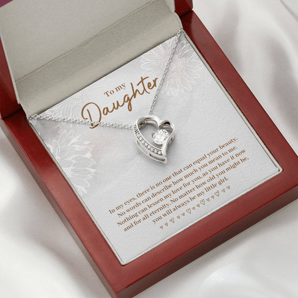 To My Daughter In My Eyes There is No One Simple Forever Necklace w Message Card-Express Your Love Gifts
