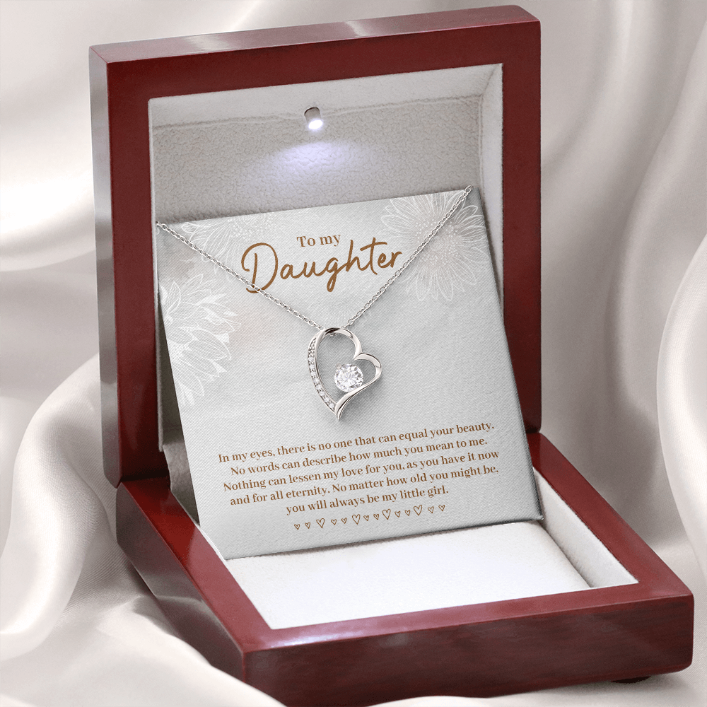 To My Daughter In My Eyes There is No One Simple Forever Necklace w Message Card-Express Your Love Gifts