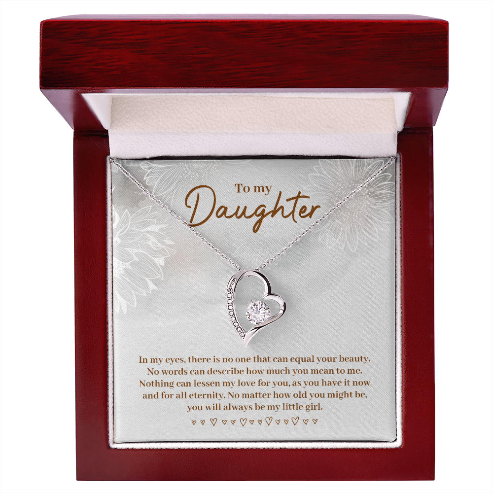 To My Daughter In My Eyes There is No One Simple Forever Necklace w Message Card-Express Your Love Gifts