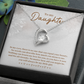 To My Daughter In My Eyes There is No One Simple Forever Necklace w Message Card-Express Your Love Gifts