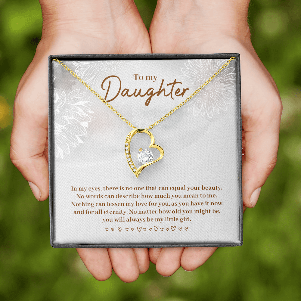 To My Daughter In My Eyes There is No One Simple Forever Necklace w Message Card-Express Your Love Gifts