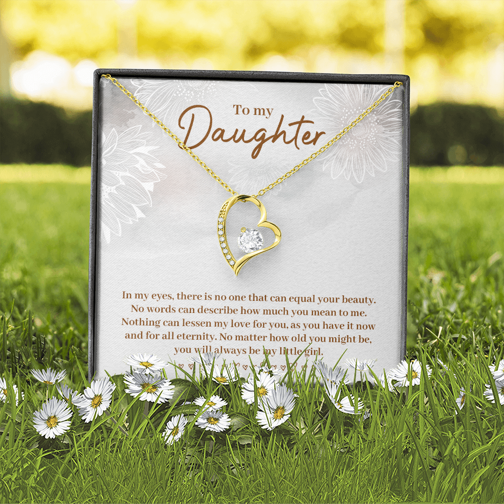To My Daughter In My Eyes There is No One Simple Forever Necklace w Message Card-Express Your Love Gifts