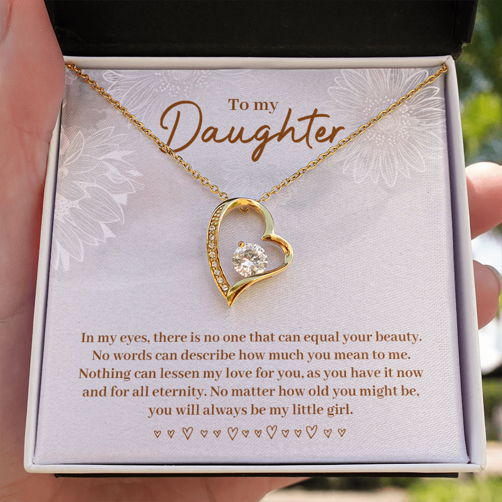 To My Daughter In My Eyes There is No One Simple Forever Necklace w Message Card-Express Your Love Gifts