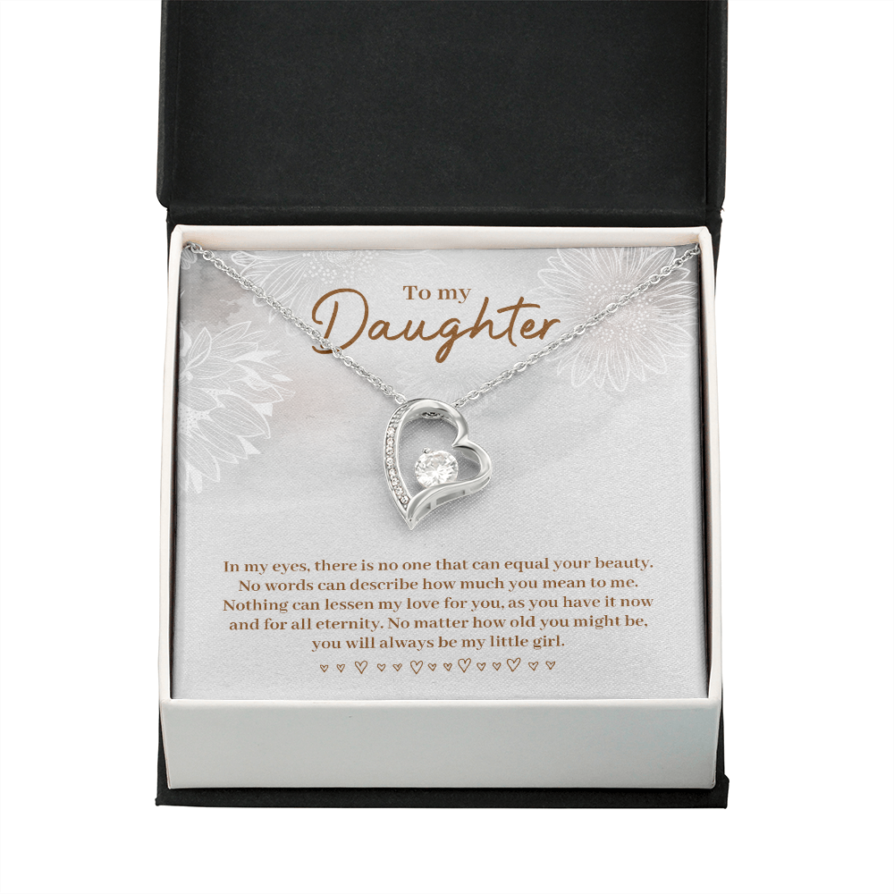 To My Daughter In My Eyes There is No One Simple Forever Necklace w Message Card-Express Your Love Gifts