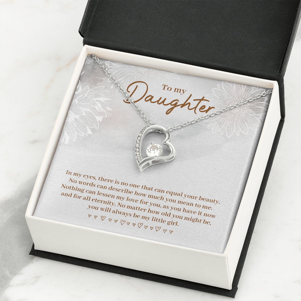 To My Daughter In My Eyes There is No One Simple Forever Necklace w Message Card-Express Your Love Gifts
