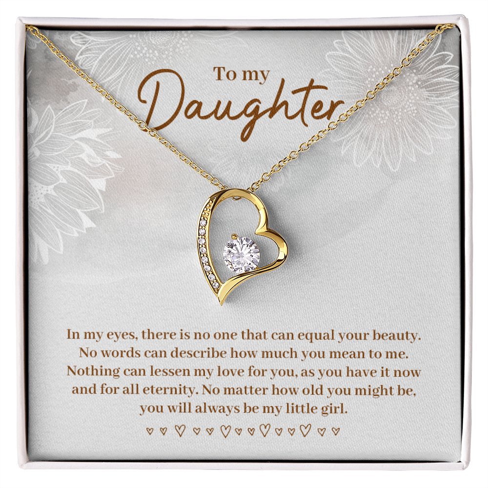 To My Daughter In My Eyes There is No One Simple Forever Necklace w Message Card-Express Your Love Gifts