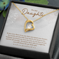 To My Daughter In My Eyes There is No One Simple Forever Necklace w Message Card-Express Your Love Gifts