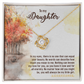 To My Daughter In My Eyes You Will Always Be My Little Girl Infinity Knot Necklace Message Card-Express Your Love Gifts