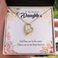 To My Daughter In my Heart Forever Forever Necklace w Message Card-Express Your Love Gifts